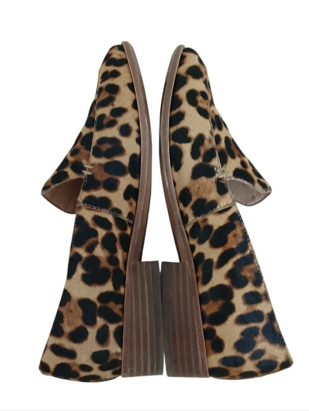 MADEWELL The Frances Pointed Toe Calf Hair Loafers Women's 7.5 Leopard Quiet Lux